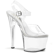 Pleaser TREASURE-708 Platform Sandal (Clear/Clear)