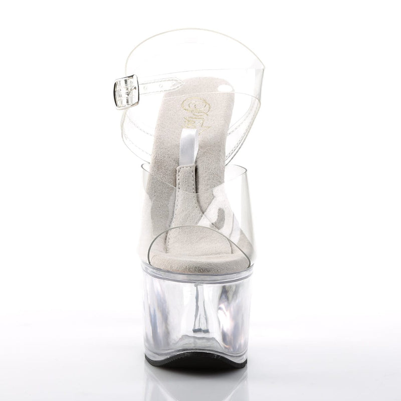 Pleaser TREASURE-708 Platform Sandal (Clear/Clear)