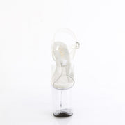 Pleaser TREASURE-808FLA Platform Sandal (Clear/Clear)