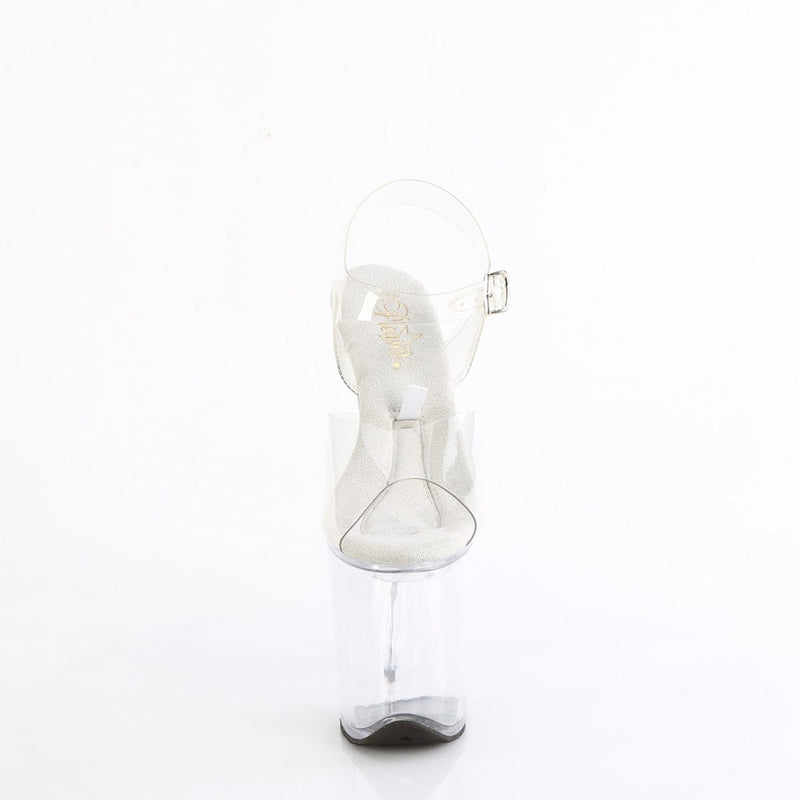 Pleaser TREASURE-808FLA Platform Sandal (Clear/Clear)