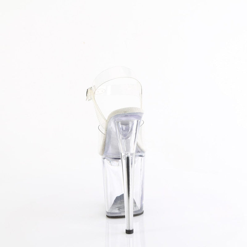 Pleaser TREASURE-808FLA Platform Sandal (Clear/Clear)