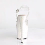 Pleaser UNICORN-708LG Platform Sandal (Clear/Opal Multi Glitter)