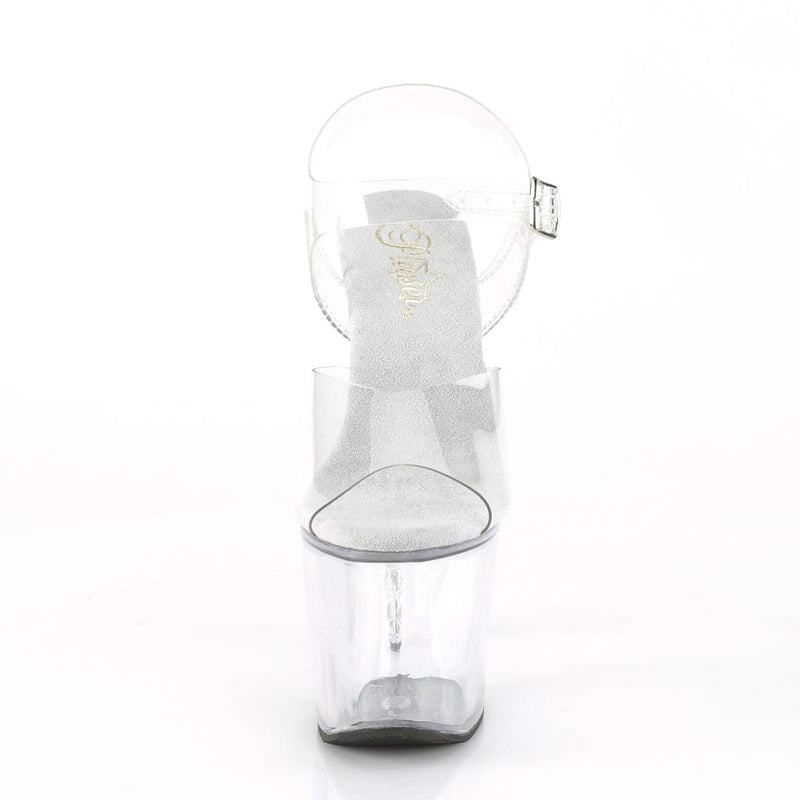 Pleaser UNICORN-708RSH Platform Sandal (Clear/Clear)