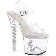 Pleaser UNICORN-708TGRS Platform Sandal (Clear/Clear) 5