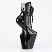 Pleaser WORSHIP-1020 Platform Ankle Boot (Black Patent/Black)
