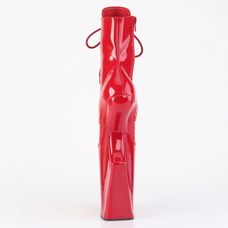 Pleaser WORSHIP-1020 Platform Ankle Boot (Red Patent/Red)