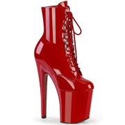 Pleaser XTREME-1020 Platform Ankle Boot (Red Patent/Red) 5