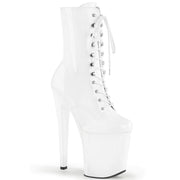 Pleaser XTREME-1020 Platform Ankle Boot (White Patent/White) 5