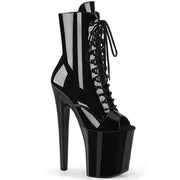 Pleaser XTREME-1021 Platform Ankle Boot (Black Patent/Black) 5