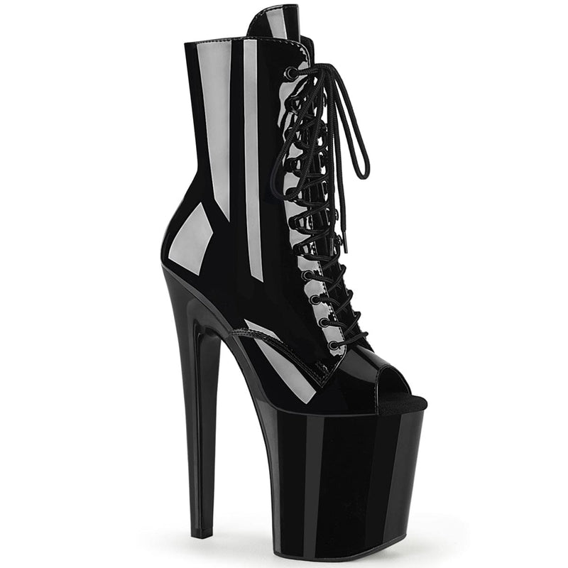 Pleaser XTREME-1021 Platform Ankle Boot (Black Patent/Black) 5