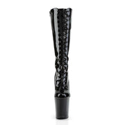 Pleaser XTREME-2020 Platform Mid-Calf Boot (Black Patent/Black)