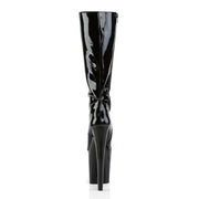 Pleaser XTREME-2020 Platform Mid-Calf Boot (Black Patent/Black)