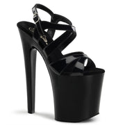 Pleaser XTREME-872 Platform Sandal (Black Patent/Black) 5