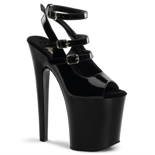 Pleaser XTREME-873 Platform Sandal (Black Patent/Black)