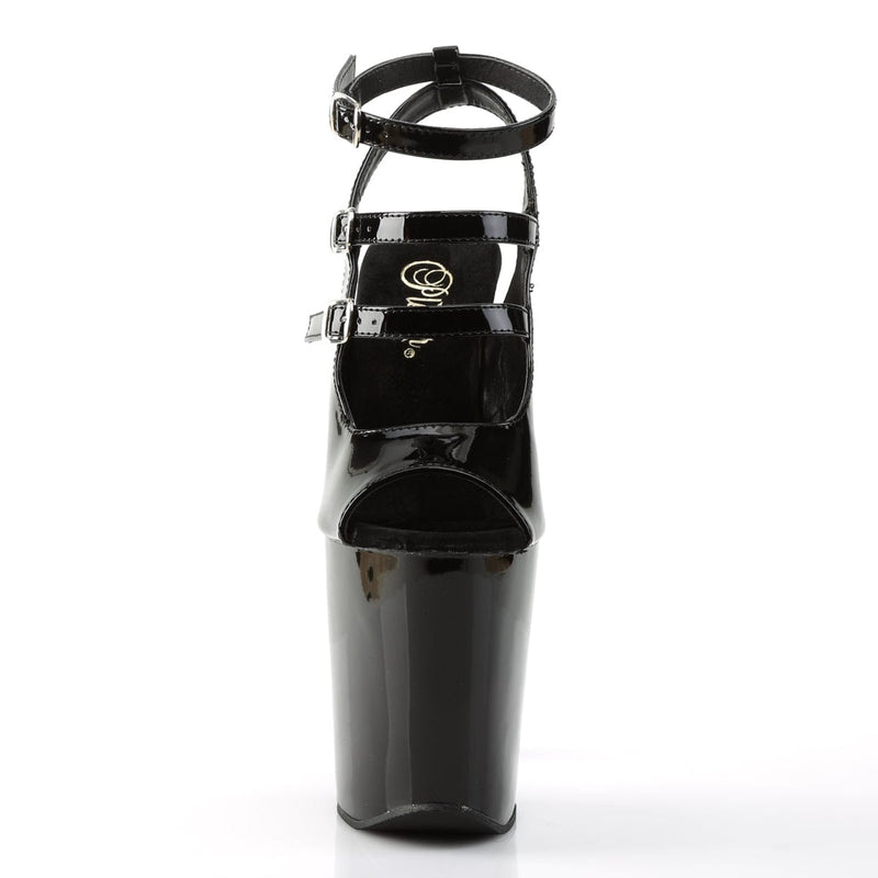 Pleaser XTREME-873 Platform Sandal (Black Patent/Black)