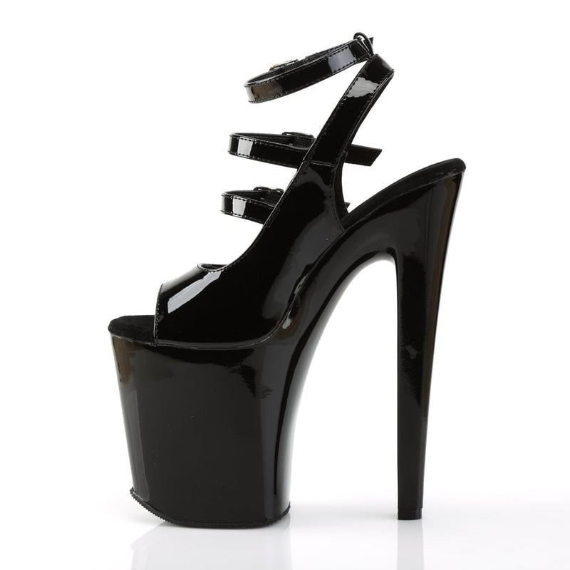 Pleaser XTREME-873 Platform Sandal (Black Patent/Black)