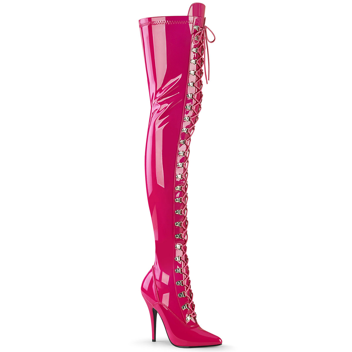 SEDUCE-3024 Hot Pink Thigh Boots