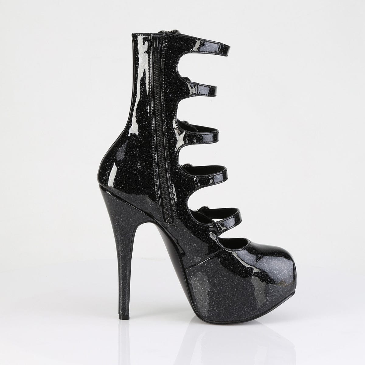 TEEZE-23 Black Glitter Pat Boots Bordello US Size (Women's): 6