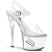 TIPJAR-708-5 Clear/Clear Platform Sandal Pleaser US Size (Women's): 5