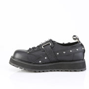 VALOR-38 Black Vegan Leather Unisex Platform Shoes Demonia US Size (Unisex/Men's): 4