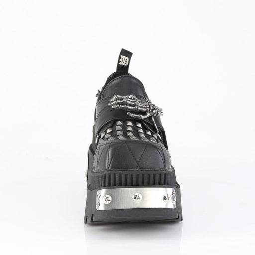 WRATH-42 Black Vegan Leather Platform Shoes Demonia US Size (Women's): 6