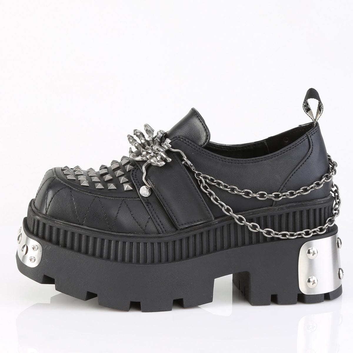 WRATH-42 Black Vegan Leather Platform Shoes Demonia US Size (Women's): 6
