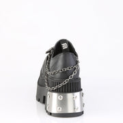 WRATH-42 Black Vegan Leather Platform Shoes Demonia US Size (Women's): 6