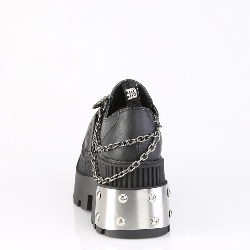 WRATH-42 Black Vegan Leather Platform Shoes Demonia US Size (Women's): 6