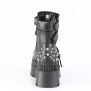 WRATH-58 Black Vegan Leather Ankle Boots Demonia US Size (Women's): 6