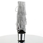 ADORE-1017RSF Clear-Silver/Silver Chrome Ankle Boot Pleaser US Size (Women's): 5