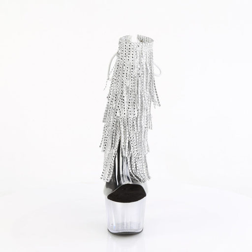 ADORE-1017RSFT Clear-Silver/Silver Ankle Boot Pleaser US Size (Women's): 5