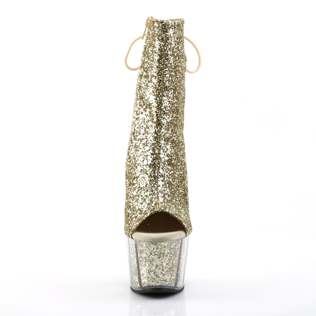 ADORE-1018G Gold Glitter/Gold Glitter Ankle Boot Pleaser