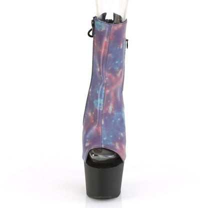 ADORE-1018REFL Purple-Blue Reflective Ankle Boot Pleaser