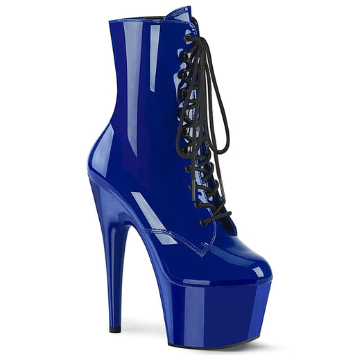 ADORE-1020 Royal Blue Patent/Royal Blue Ankle Boot Pleaser US Size (Women's): 5