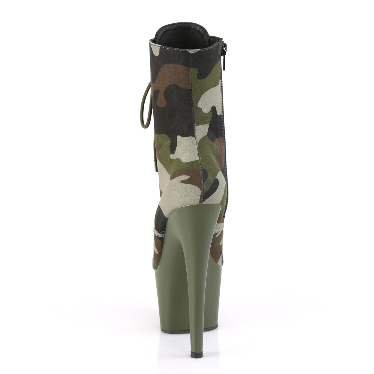 ADORE-1020CAMO Green Camo Fabric/Dark Olive Matte Ankle Boot Pleaser US Size (Women's): 5