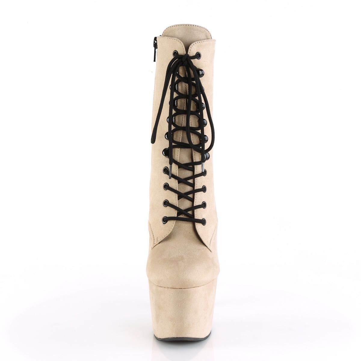 ADORE-1020FS Beige Faux Suede/Beige Faux Suede Ankle Boot Pleaser