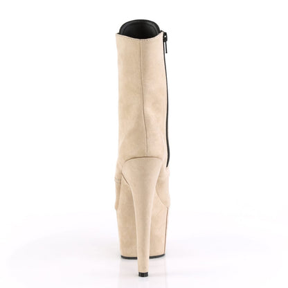 ADORE-1020FS Beige Faux Suede/Beige Faux Suede Ankle Boot Pleaser