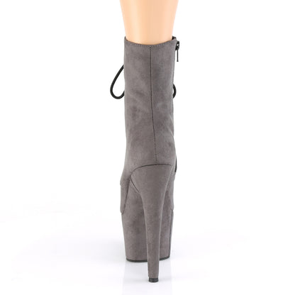 ADORE-1020FS Grey Faux Suede Ankle Boot Pleaser