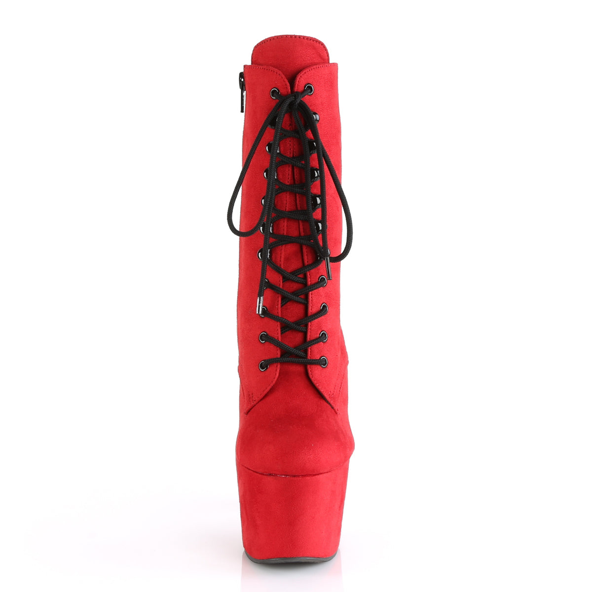 ADORE-1020FS Red Faux Suede/Red Faux Suede Ankle Boot Pleaser