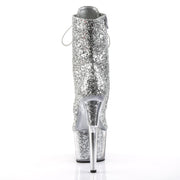 ADORE-1020G Silver Glitter/Silver Glitter Ankle Boot Pleaser US Size (Women's): 5