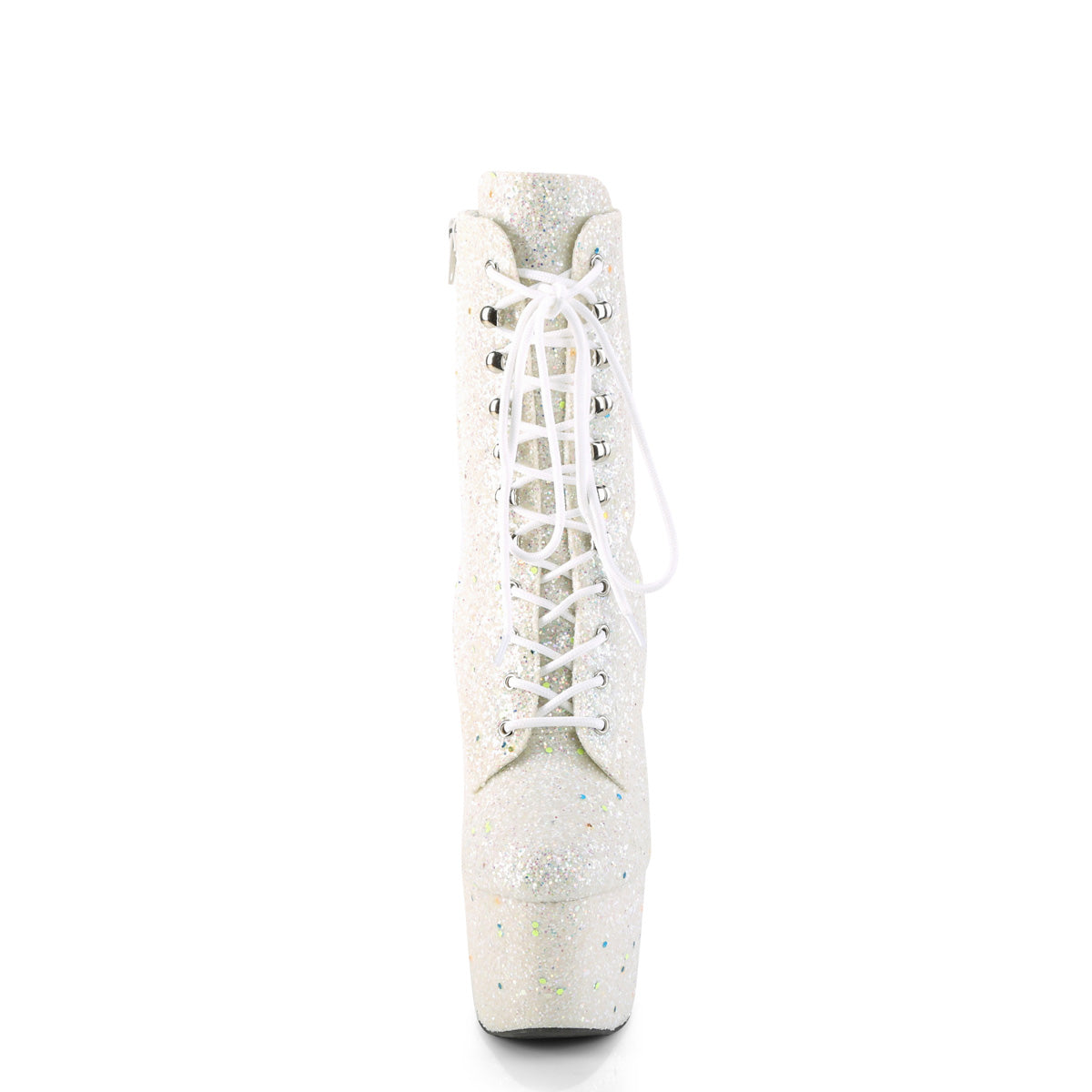 ADORE-1020GDLG White Multi Glitter/White Multi Glitter Ankle Boot Pleaser