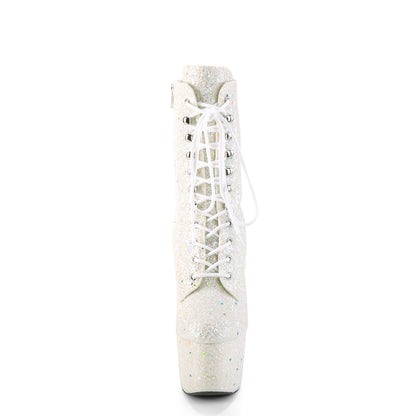 ADORE-1020GDLG White Multi Glitter/White Multi Glitter Ankle Boot Pleaser