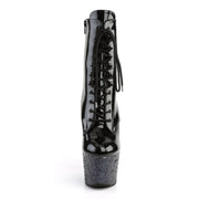 ADORE-1020LG Black Patent/Black Multi Glitter Ankle Boot Pleaser US Size (Women's): 5