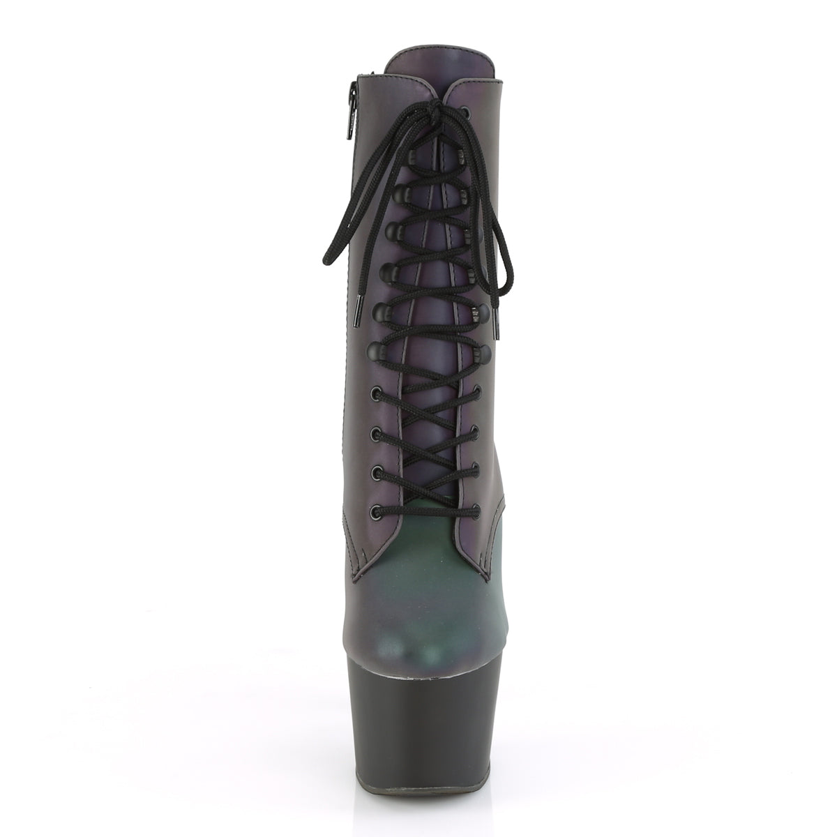 ADORE-1020REFL Green Multi Reflective Ankle Boot Pleaser