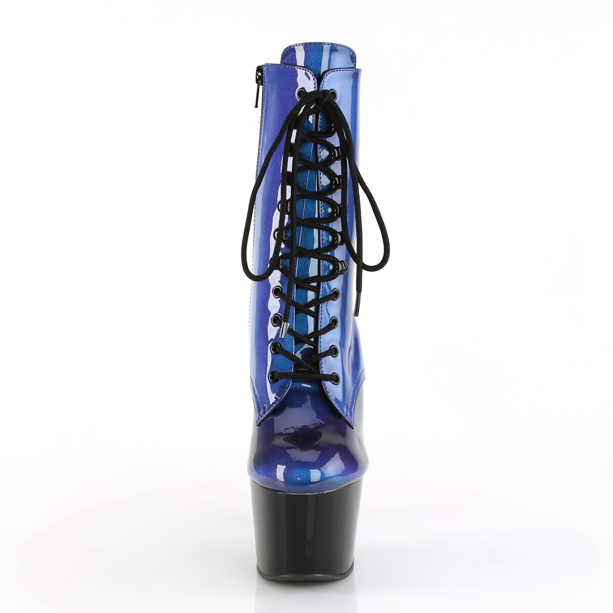 ADORE-1020SHG Blue-Purple/Black Ankle Boot Pleaser