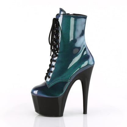 ADORE-1020SHG Purple-Green/Black Ankle Boot Pleaser