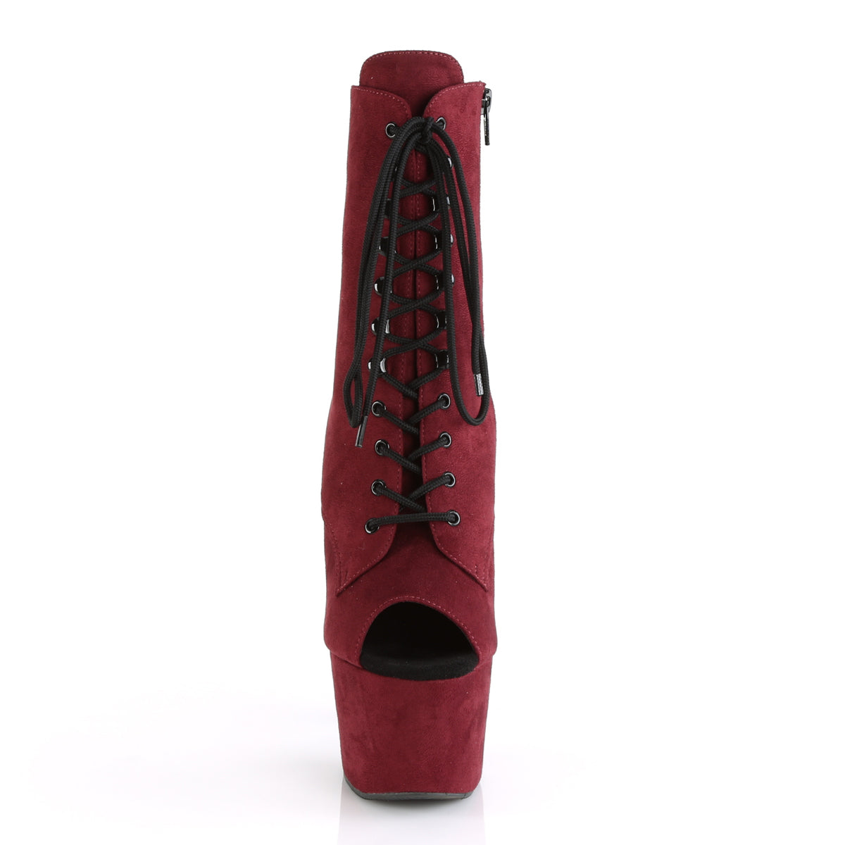 ADORE-1021FS Burgundy Faux Suede/Burgundy Faux Suede Ankle Boot Pleaser