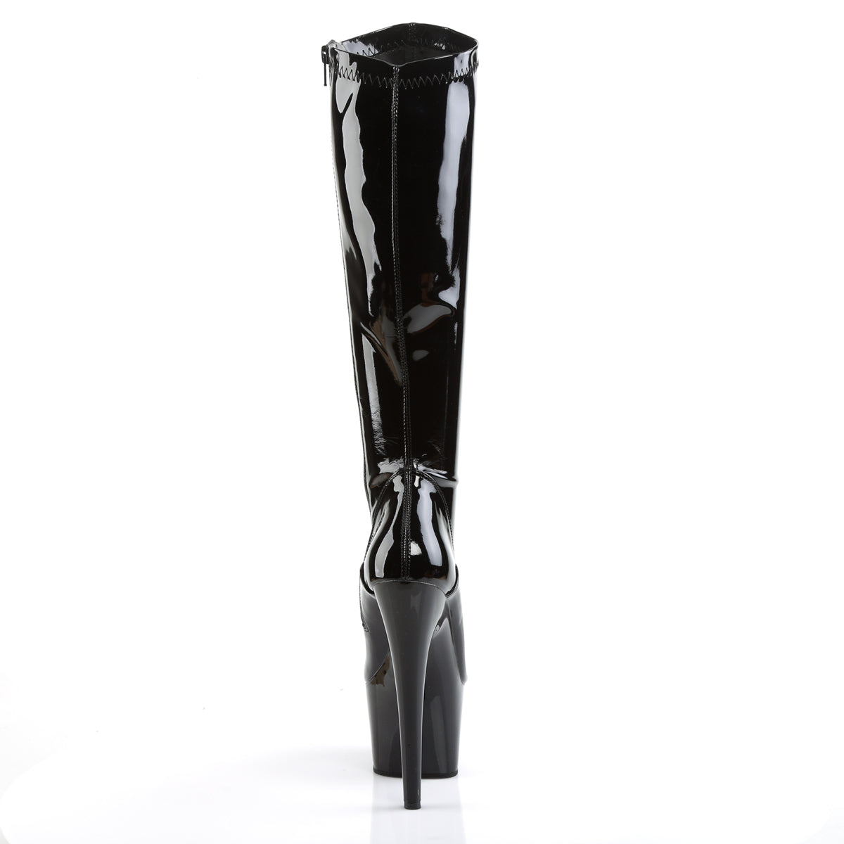 ADORE-2000 Black Stretch Patent Knee Boot Pleaser
