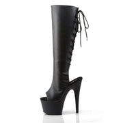 ADORE-2018 Black Faux Leather/Black Matte Knee Boot Pleaser US Size (Women's): 5