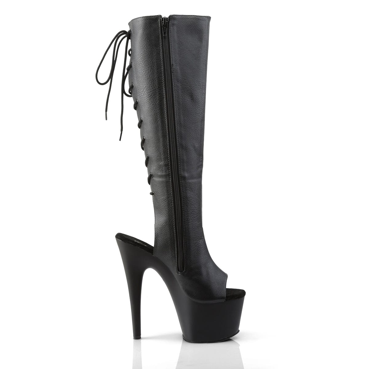 ADORE-2018 Black Faux Leather/Black Matte Knee Boot Pleaser US Size (Women's): 5